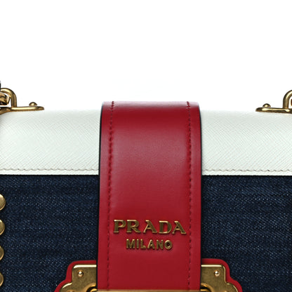 Prada City Calf Denim Cahier Bag Blue Fuoco 13 of 20