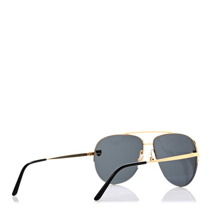 Cartier Santos de Cartier Aviator Sunglasses CT0065S Gold Black 4 of 7