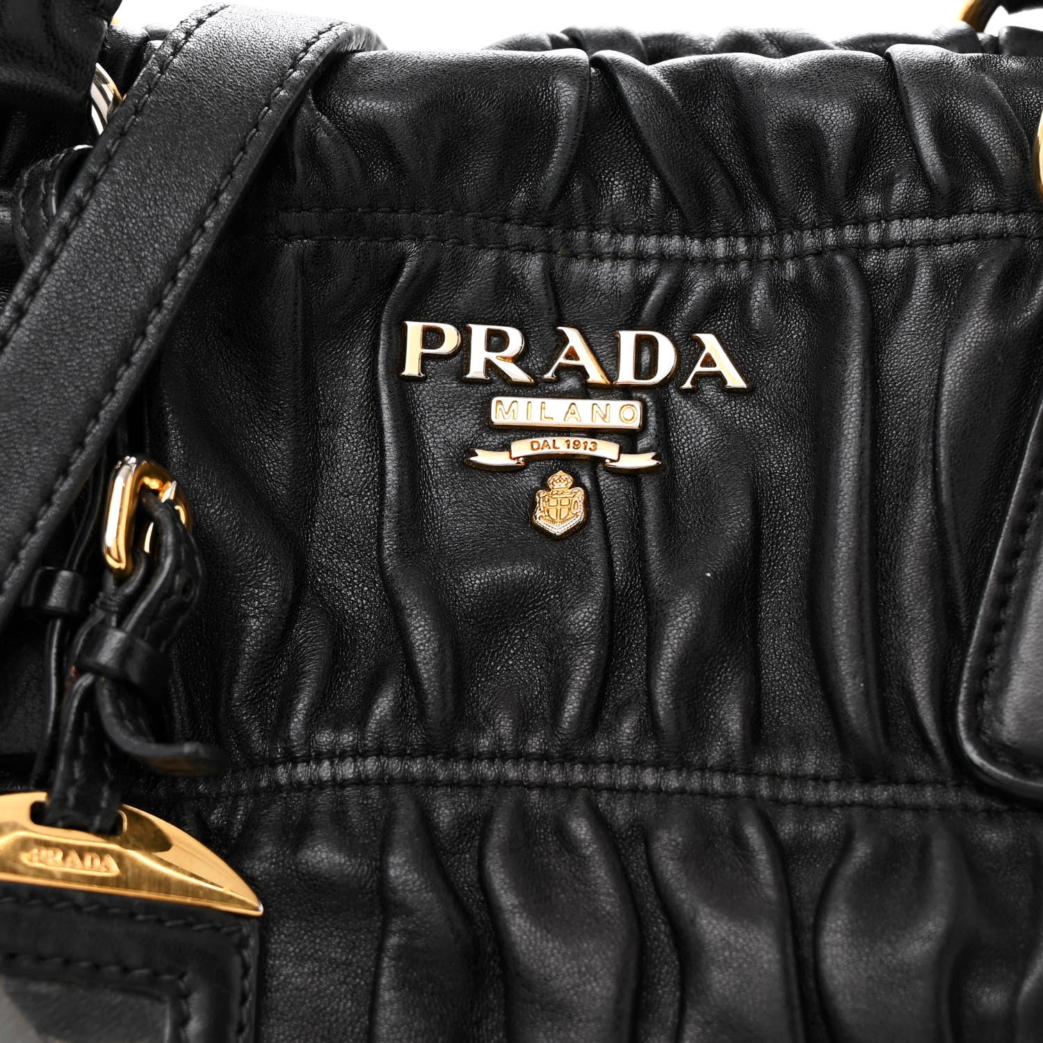 Prada Nappa Gaufre Tote Black 7 of 10