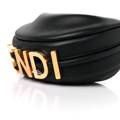 Fendi Vitello Grace Matte Nano Fendigraphy Hobo Charm Black 10 of 14