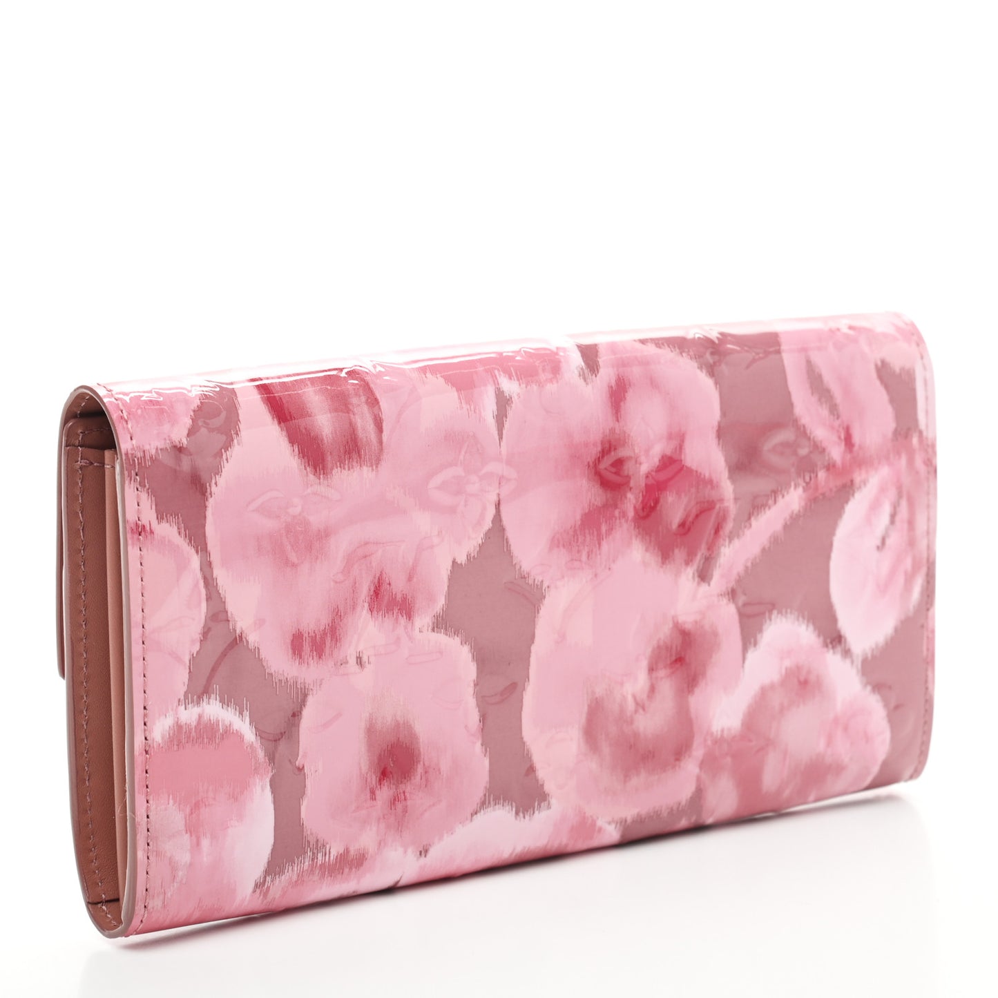 Vernis Ikat Sarah Wallet Rose Velours