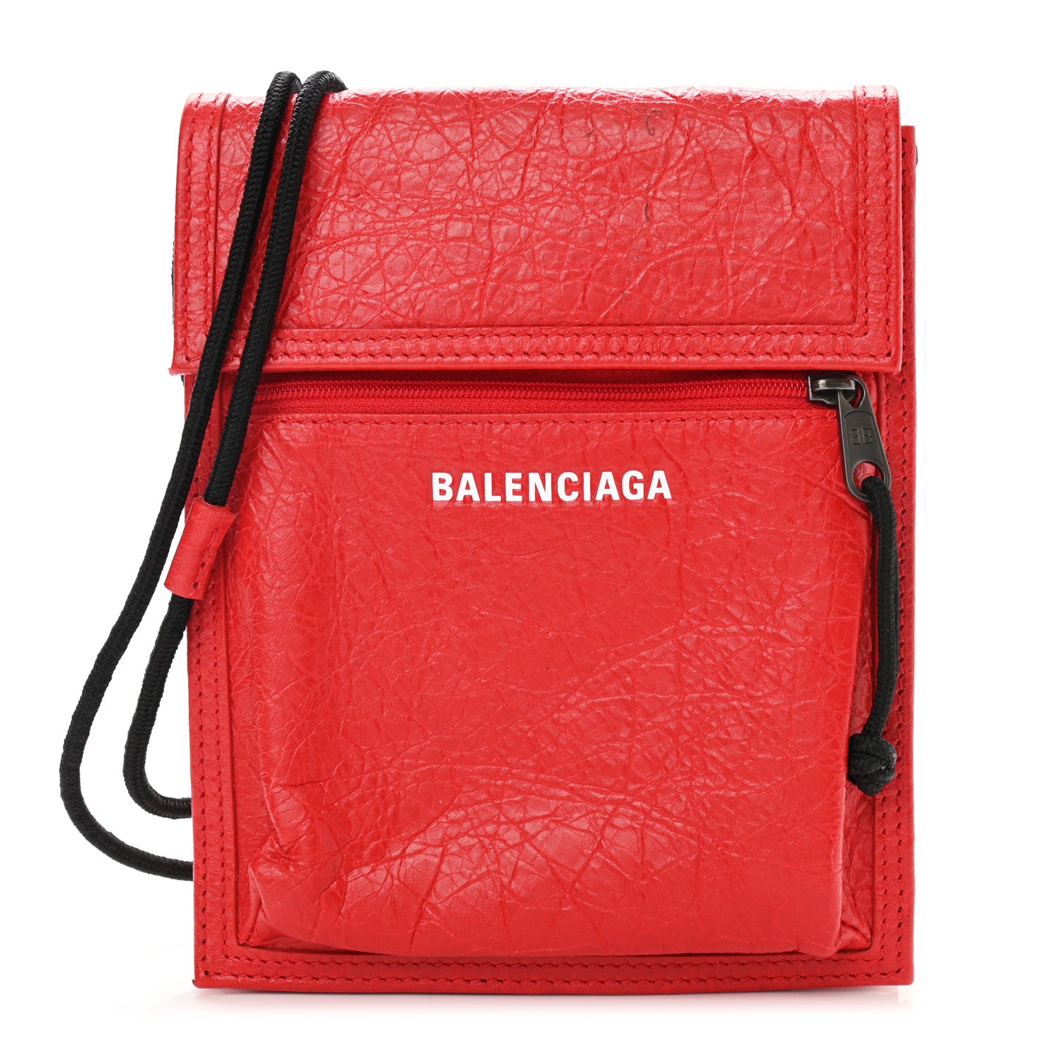 Balenciaga Agneau Arena Small Explorer Crossbody Pouch Red 1 of 12