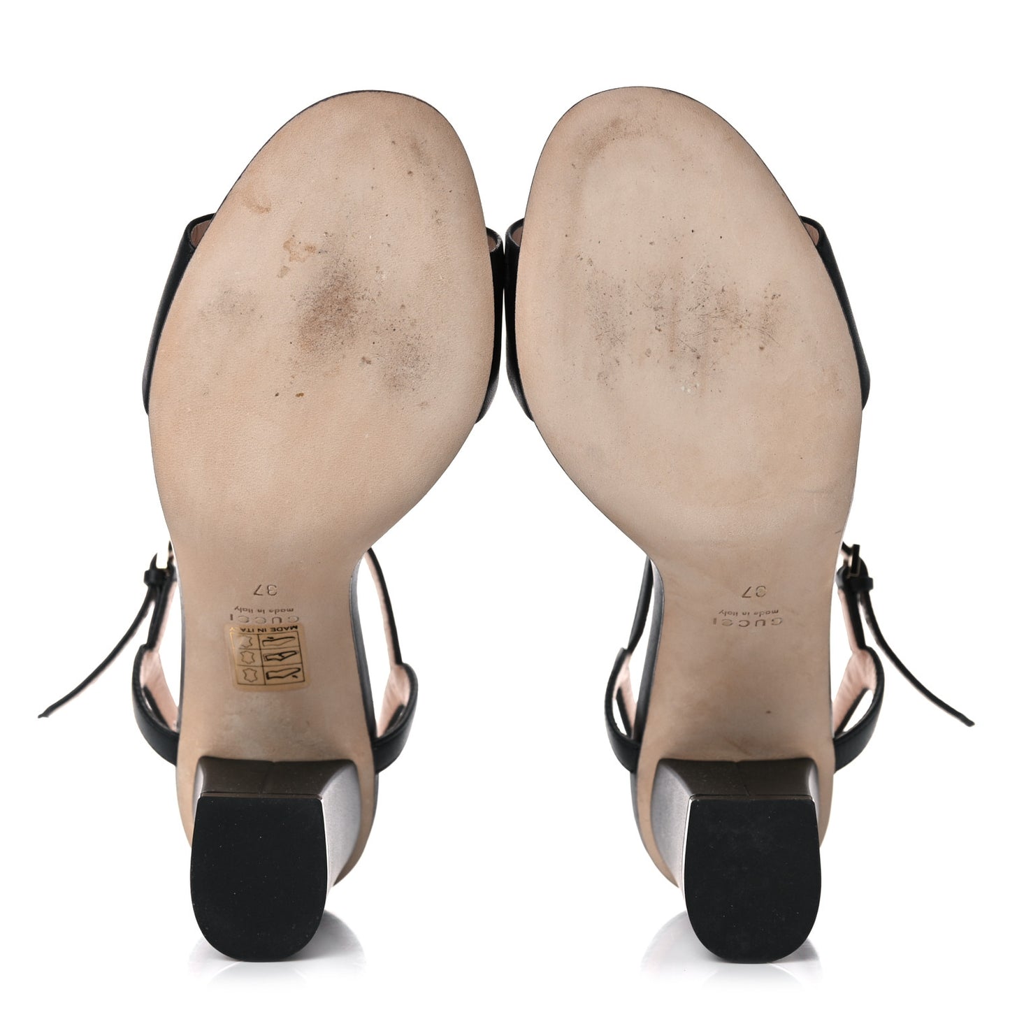 Calfskin Miro Soft Horsebit Mid Heel Sandals 37 Black
