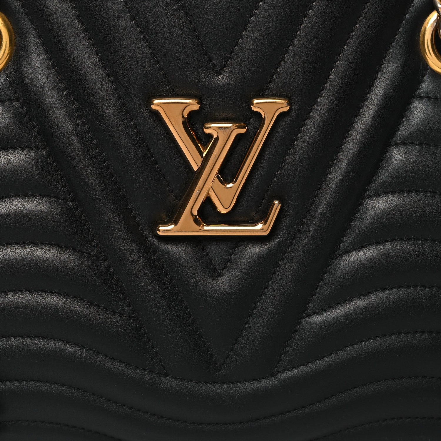 Louis Vuitton Calfskin New Wave Chain Tote Black 8 of 14