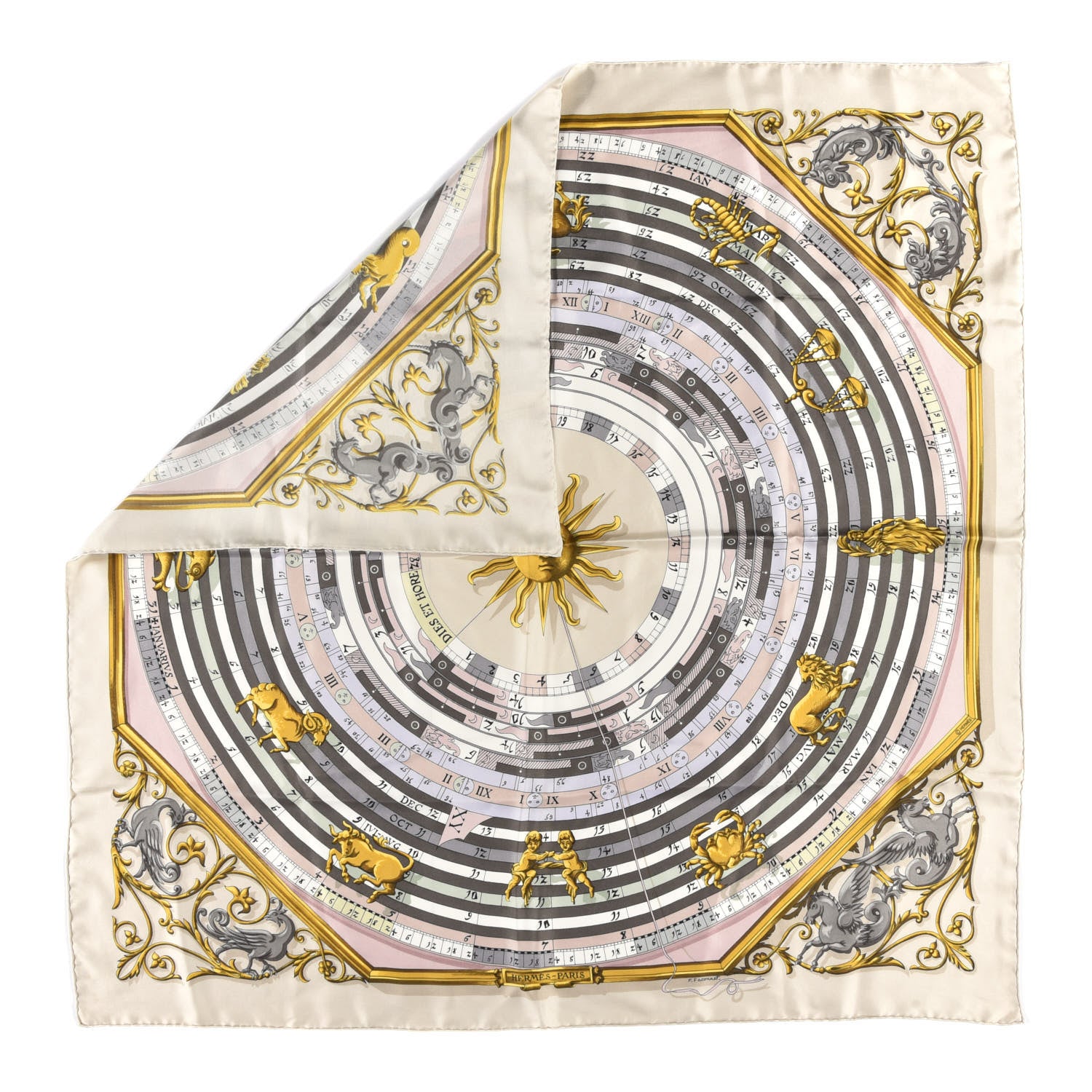 Hermes Silk Dies Et Hore Scarf 90 2 of 5