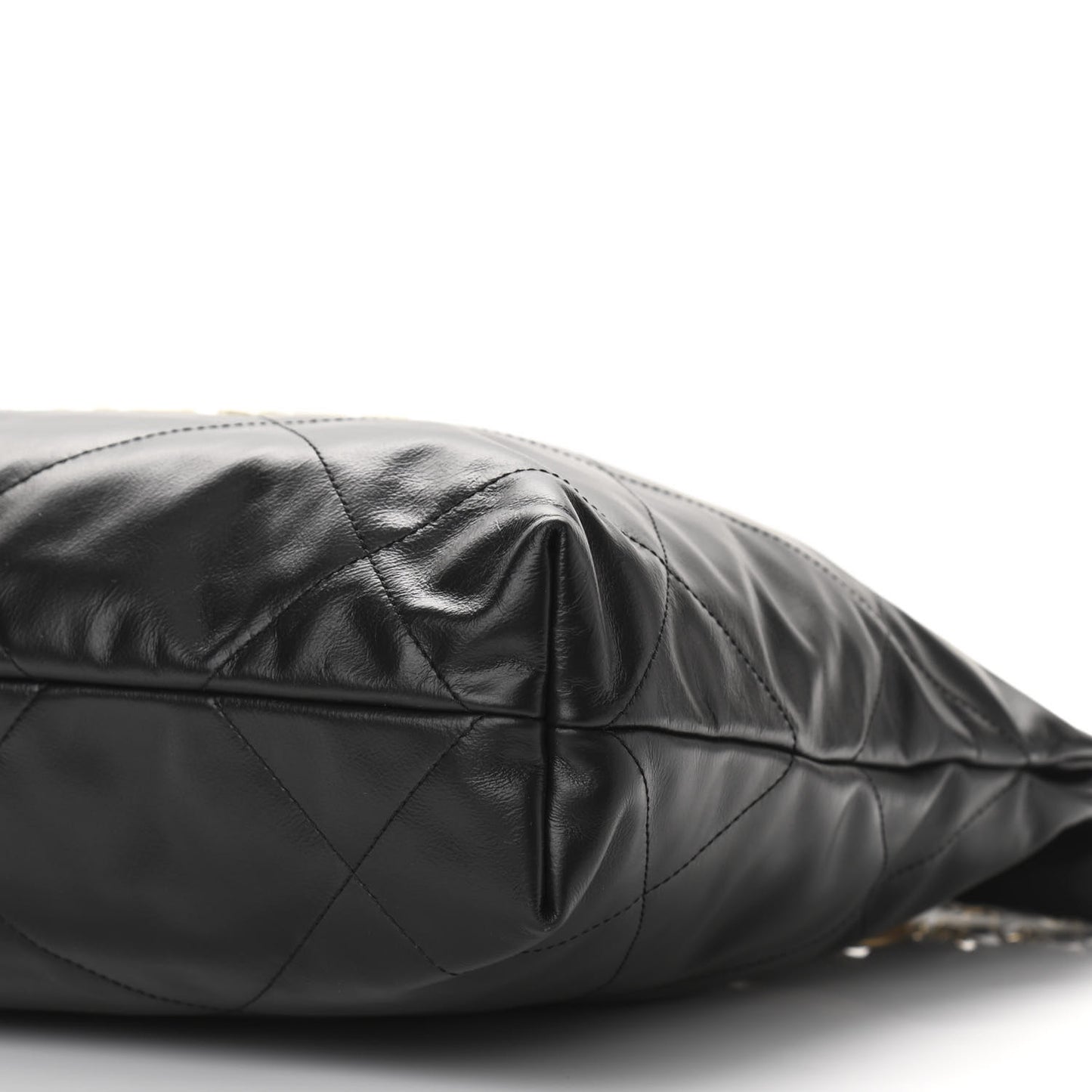 Calfskin Quilted Small Chanel 22 Black