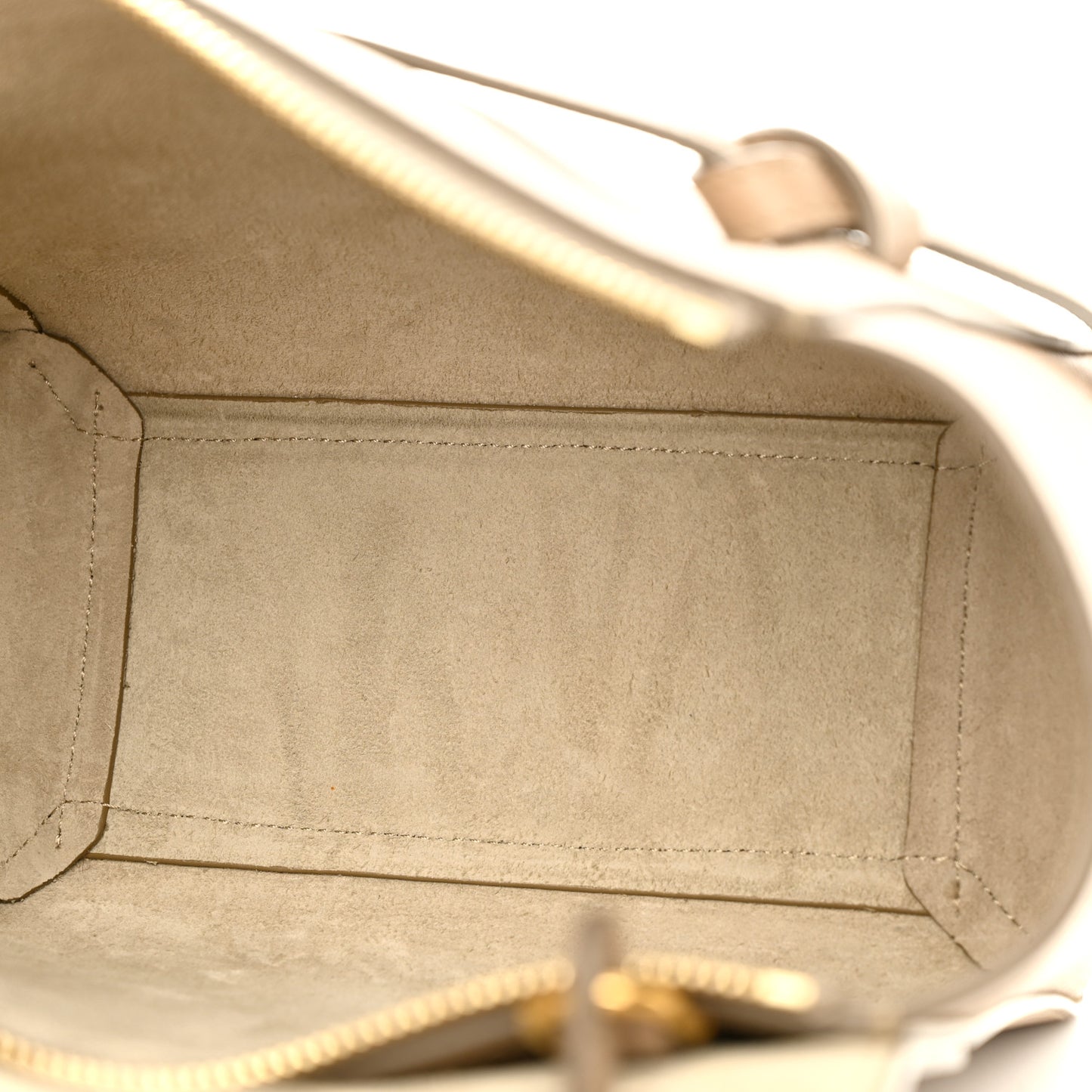 Grained Calfskin Nano Belt Bag Light Taupe