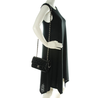 Chanel Patent Calfskin Quilted Mini Rectangular Flap Black 2 of 7
