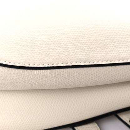Christian Dior Grained Calfskin Saddle Bag White 10 of 18