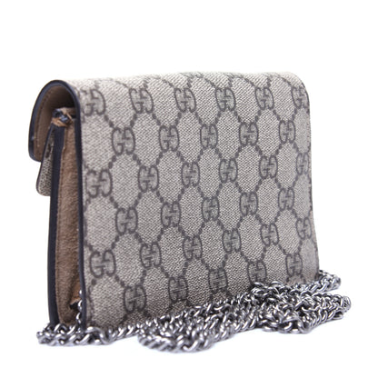 Gucci GG Supreme Monogram Super Mini Dionysus Shoulder Bag Taupe 3 of 12