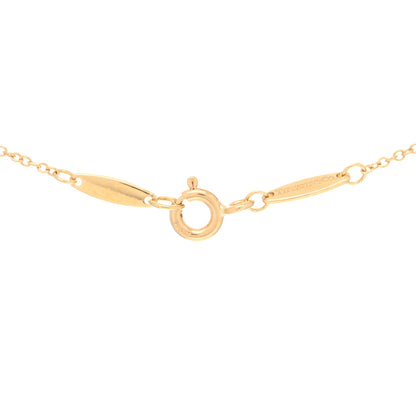 Tiffany 18K Yellow Gold Emerald .07ct Elsa Peretti Color By The Yard Pendant Necklace 3 of 3