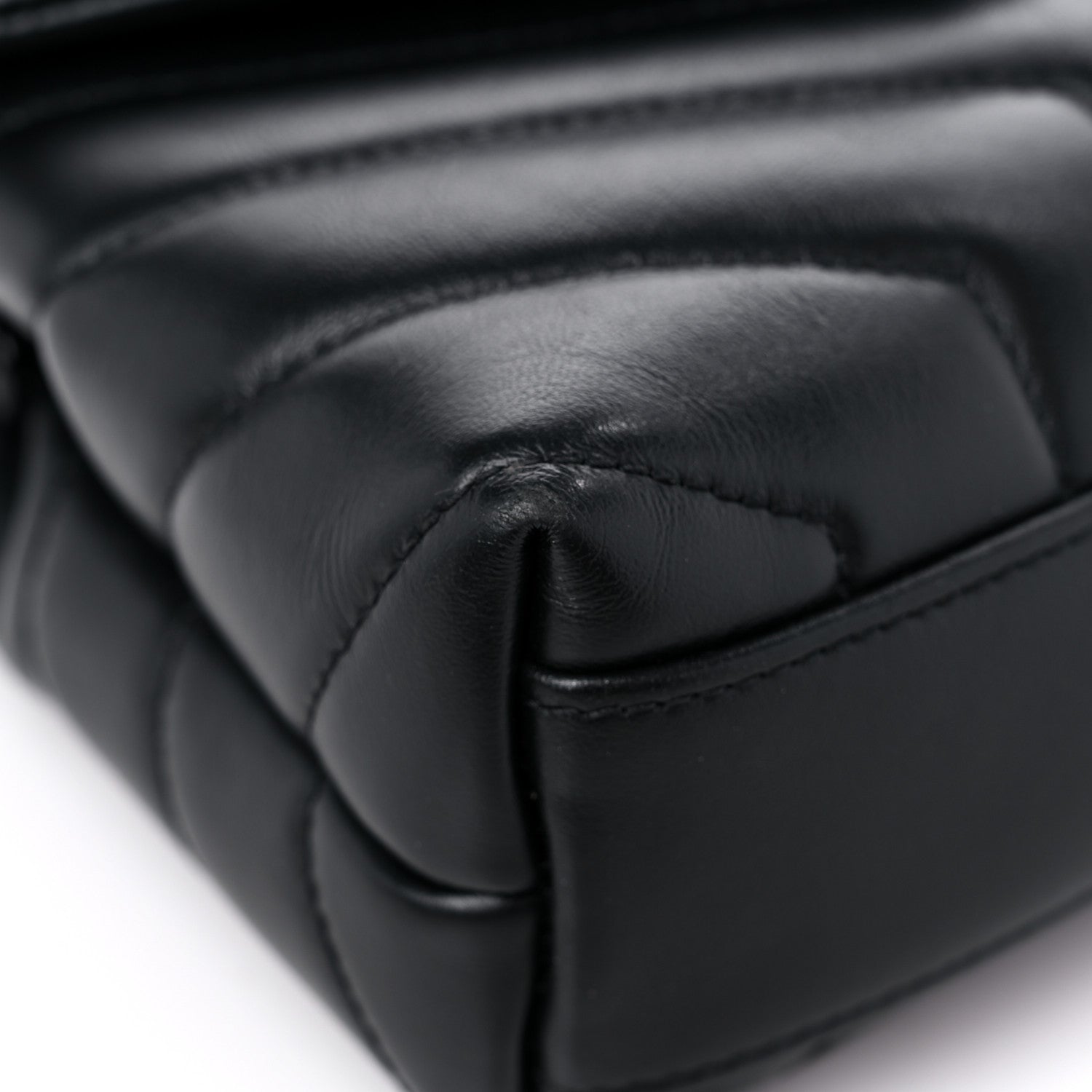 Saint Laurent Calfskin Y Quilted Monogram Toy Loulou Crossbody Bag Black 8 of 14