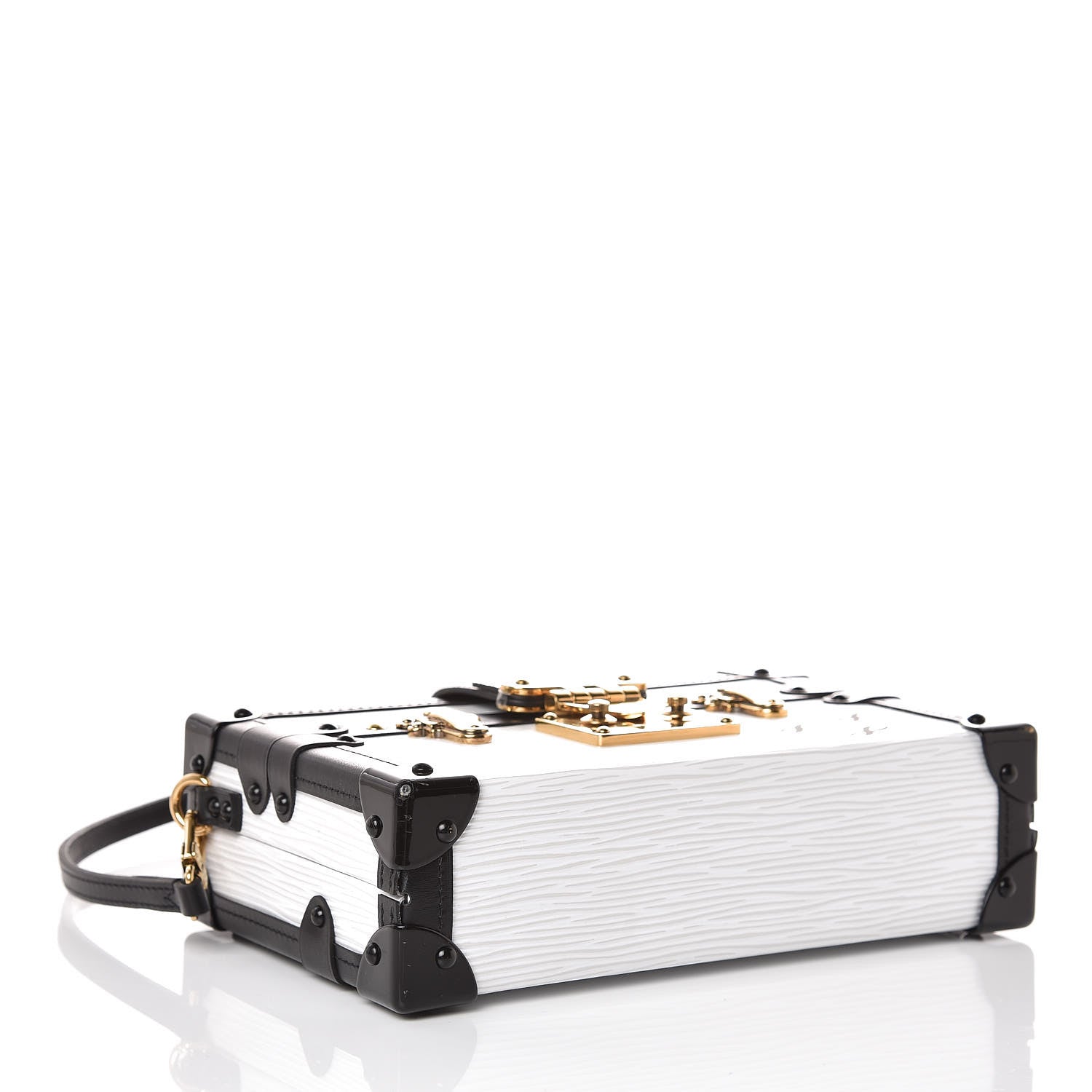 Louis Vuitton Epi Petite Malle White Black 4 of 8