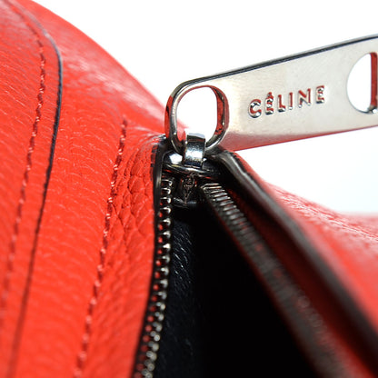Celine Drummed Calfskin Suede Medium Trapeze Vermillion 7 of 8