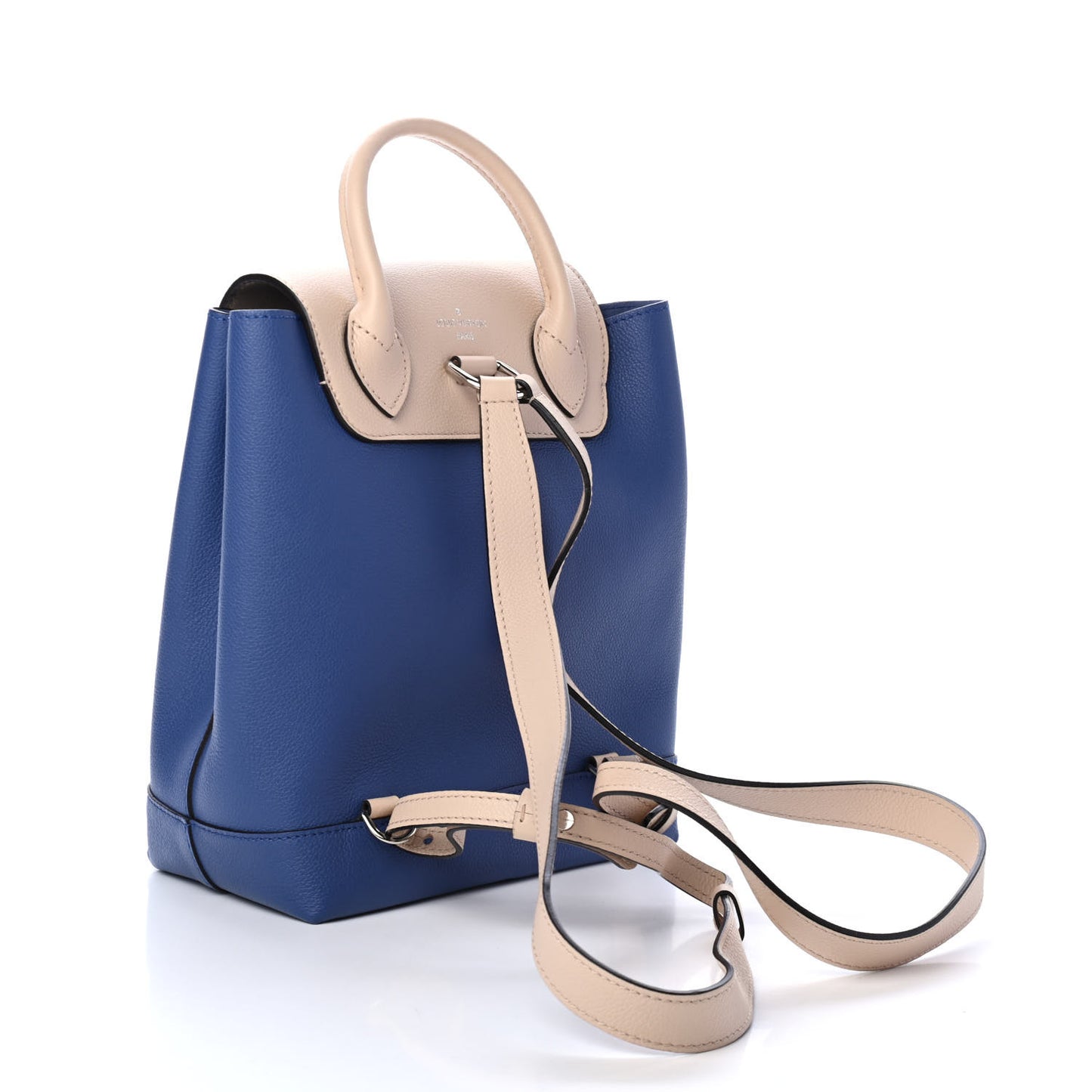 Calfskin Lockme Backpack Denim