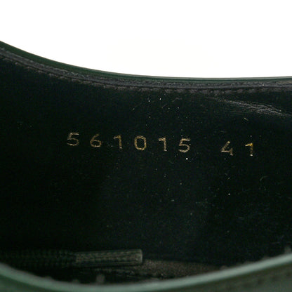 Balenciaga Calfskin Braided Derby Loafers 41 Green 8 of 9