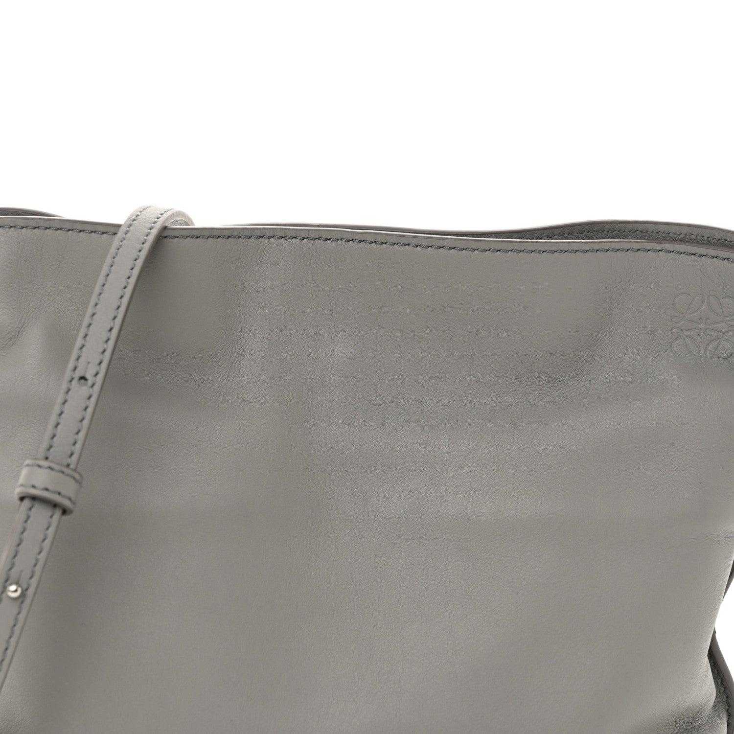 Loewe Calfskin Mini Flamenco Knot Clutch Pearl Grey 8 of 10