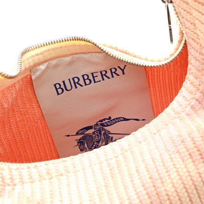 Burberry Canvas Knitted Check Mini Peg Duffle Bag Sherbert 6 of 11