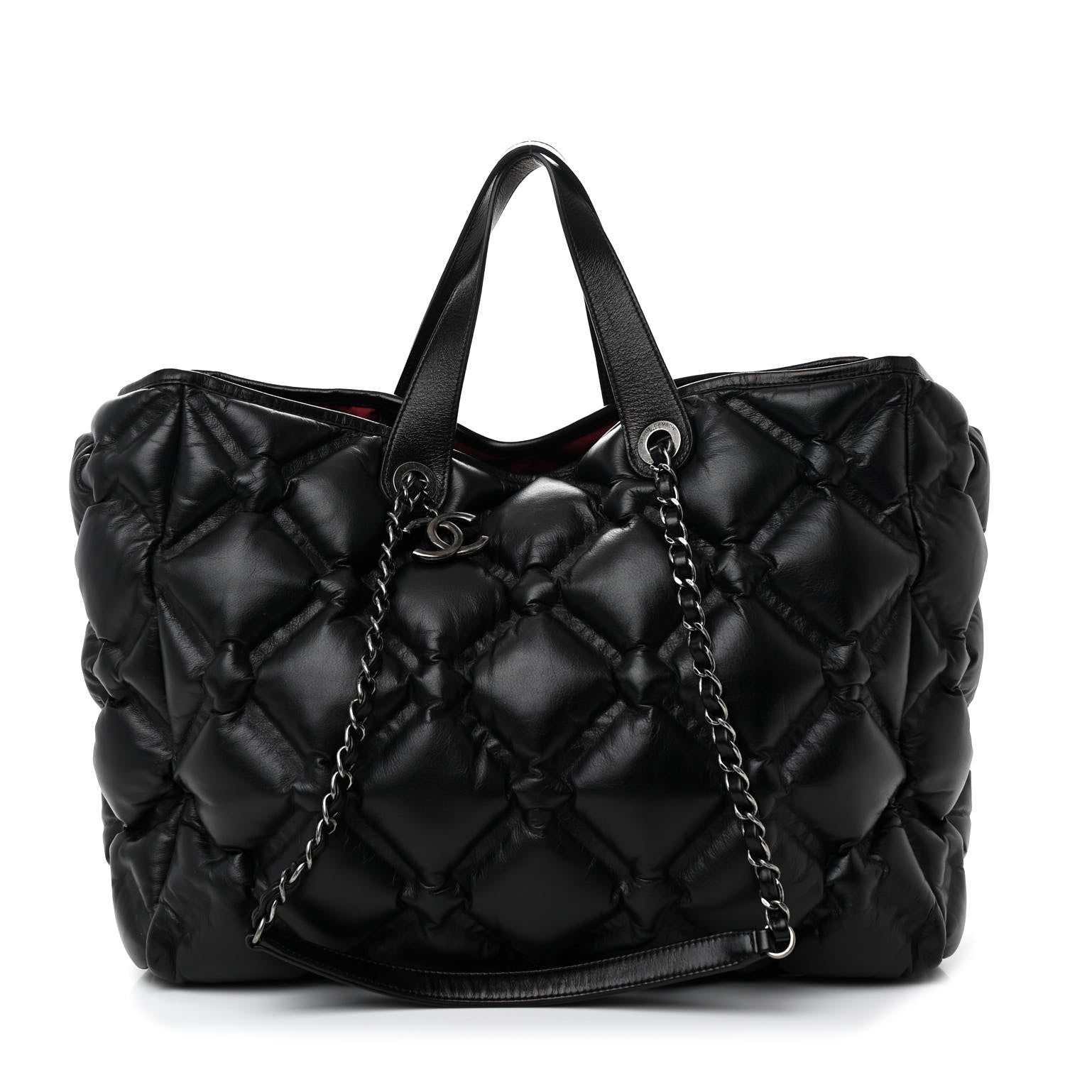 Chanel Calfskin Quilted Large Chesterfield Tote Black 1 of 12