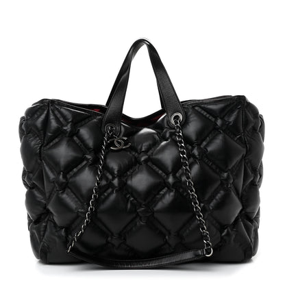 Chanel Calfskin Quilted Large Chesterfield Tote Black 1 of 12