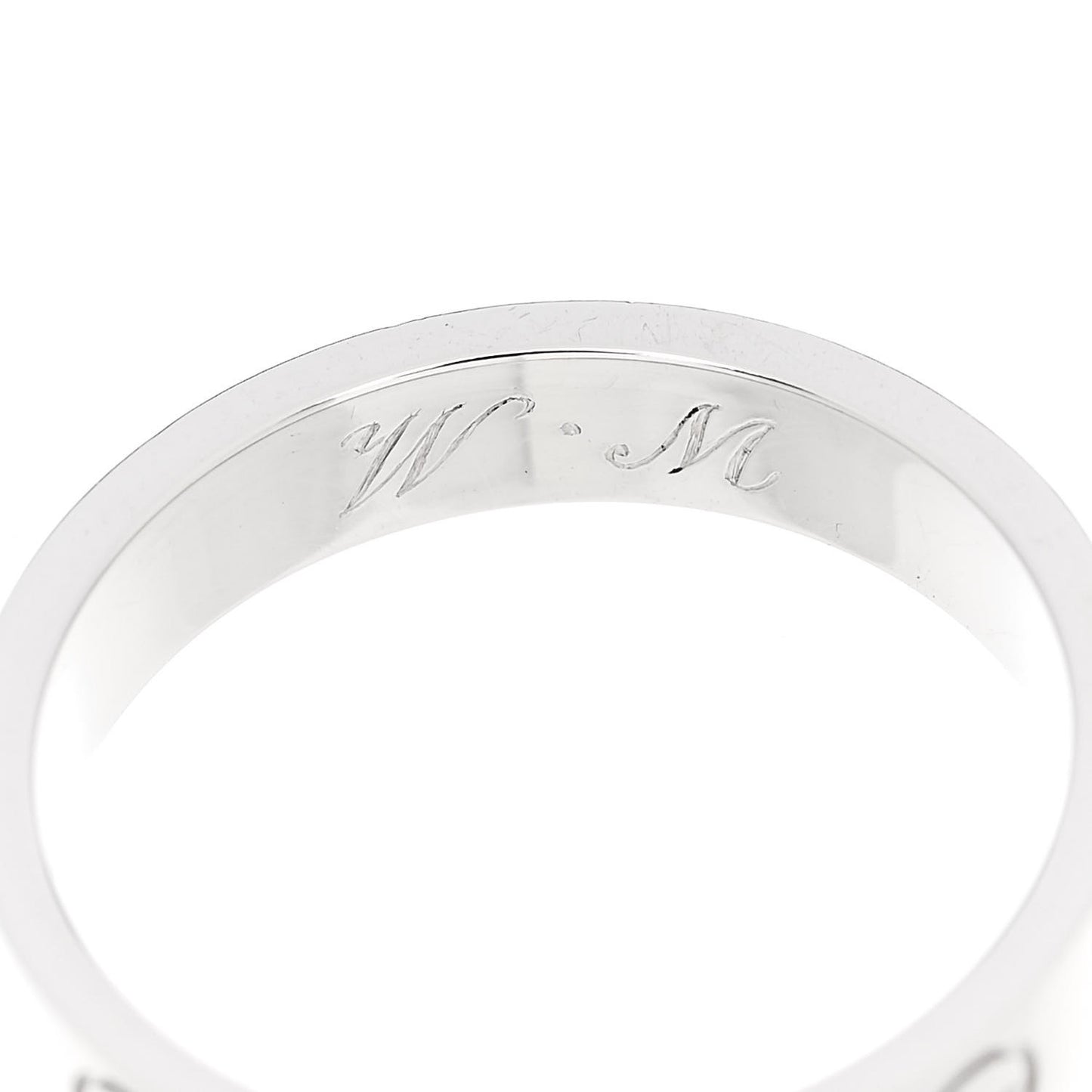 Platinum 3.5mm LOVE Wedding Band Ring 51 5.75