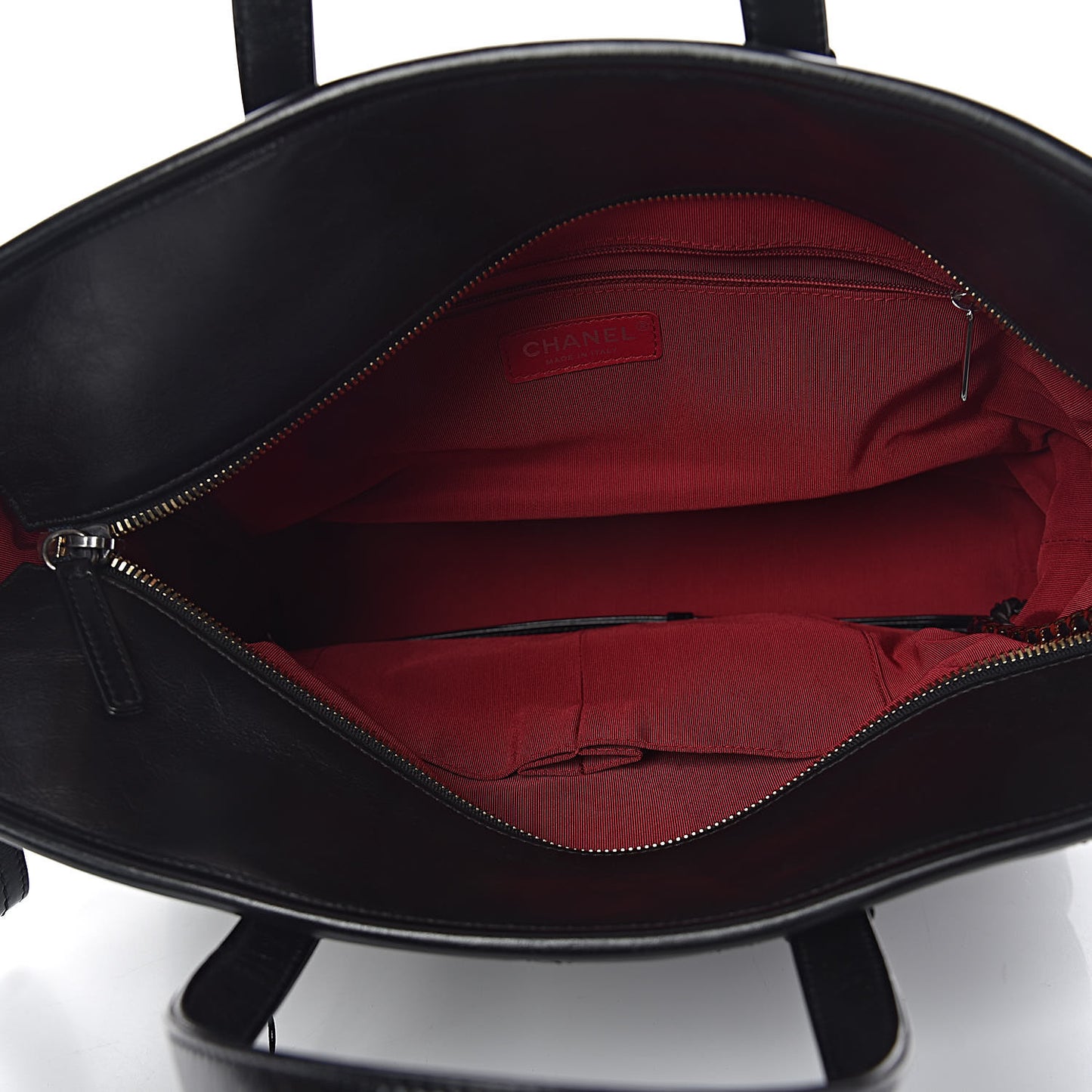 Calfskin Quilted Large Gabrielle Shopping Tote Black
