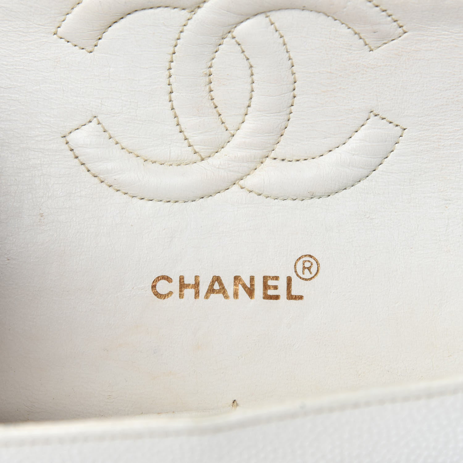 Chanel Caviar Quilted Medium Double Flap White 18 of 21