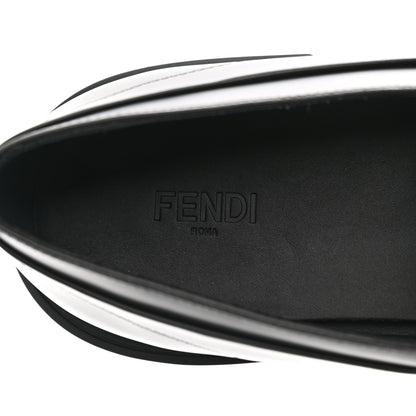 Fendi Vitello Abrasivato Mens Frame Loafers 8 Black 8 of 10