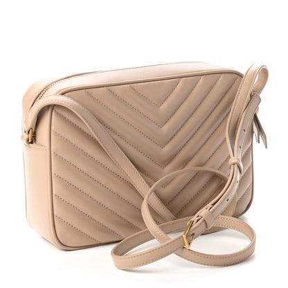 Saint Laurent Calfskin Matelasse Monogram Lou Camera Bag Dark Latte 3 of 10