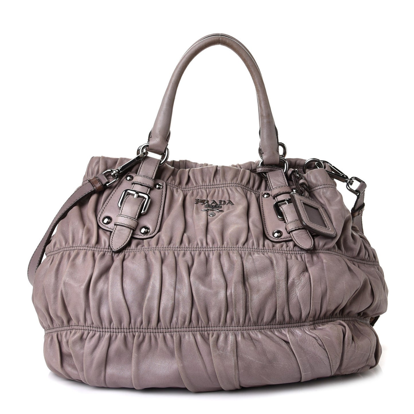 Nappa Gaufre Shopping Satchel Bambu