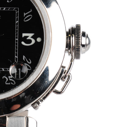 Cartier Stainless Steel 35mm Pasha C Automatic Watch Black 6 of 10