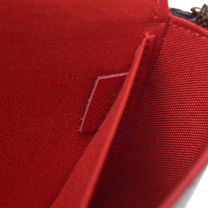 Louis Vuitton Damier Ebene Pochette Felicie Chain Wallet 9 of 11