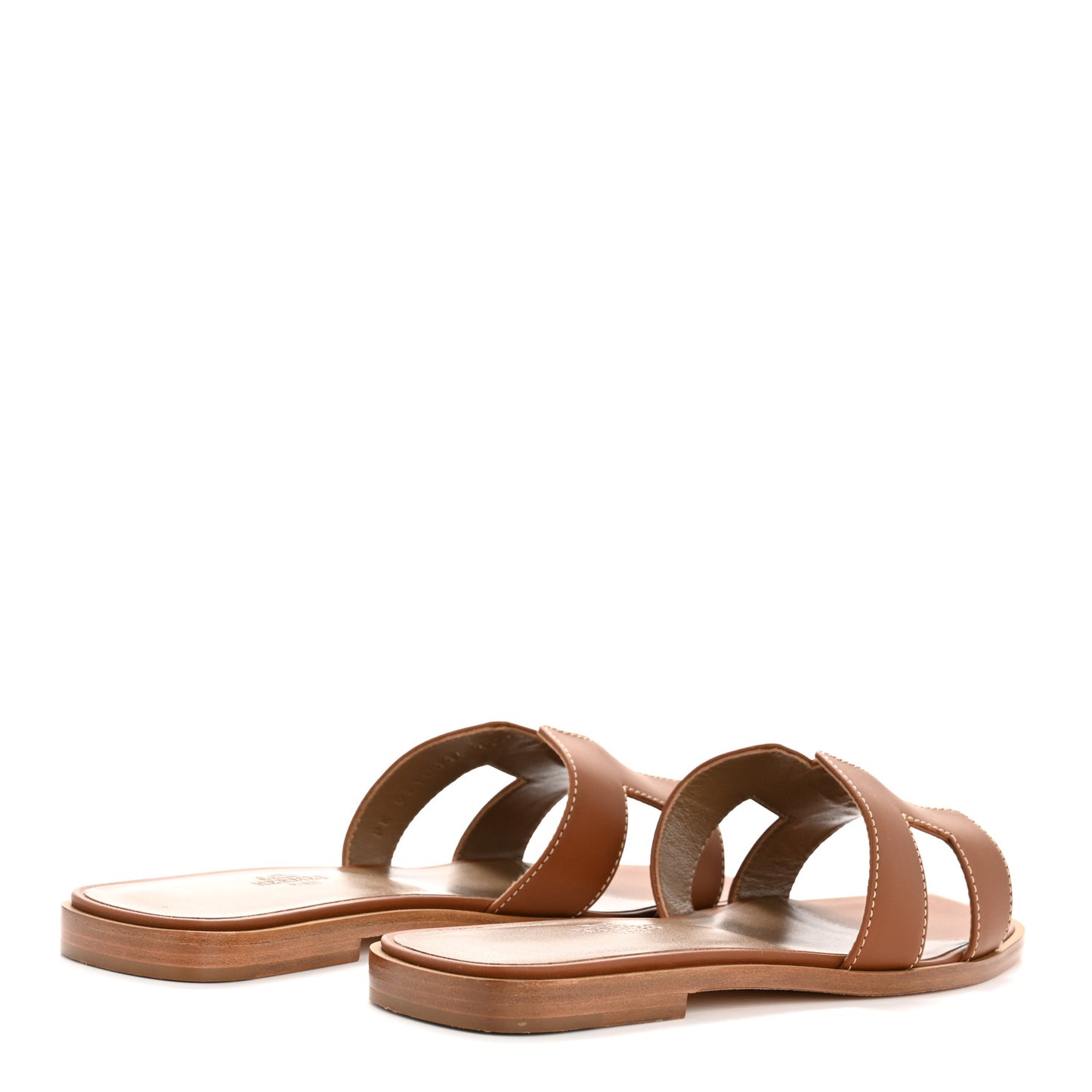 Box Calfskin Oran Sandals 37.5 Gold