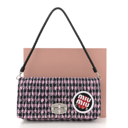 Miu Miu Cotton Matelasse Crystal Flap Shoulder Bag Multicolor 10 of 10