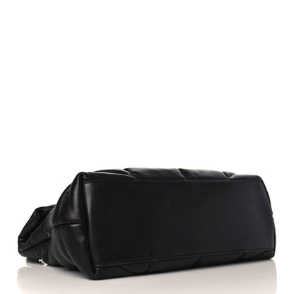 Saint Laurent Lambskin Quilted Monogram Monochrome Small Loulou Puffer Chain Satchel Black 4 of 10
