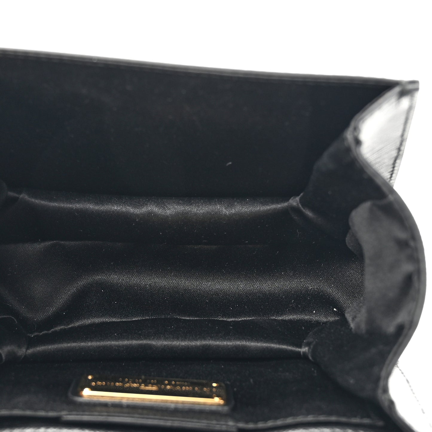 Printed Calfskin Mini Ginny Shoulder Bag Black