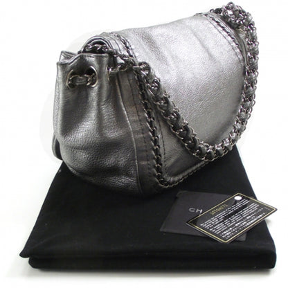 Chanel Luxe Ligne Flap Bag Silver 3 of 13
