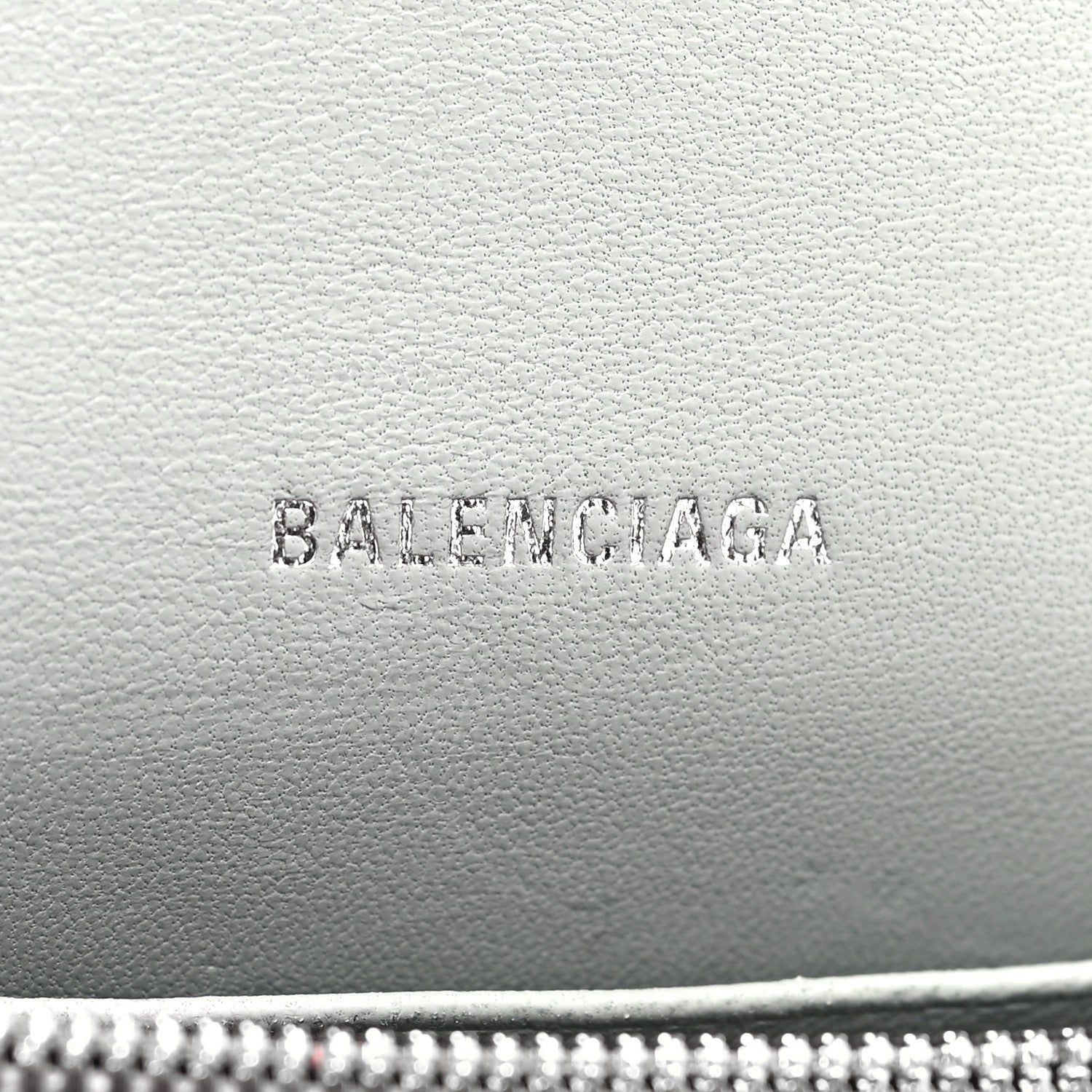 Balenciaga Sparkling Fabric XS Hourglass Wallet On Chain Silver 5 of 10