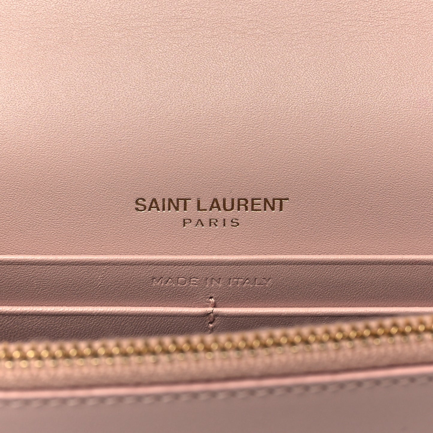 Smooth Calfskin Classic Monogram Kate Tassel Chain Wallet Pale Pink