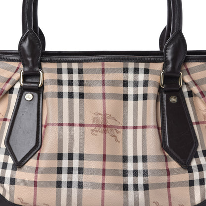 Burberry Haymarket Check Tote Chocolate 11 of 12