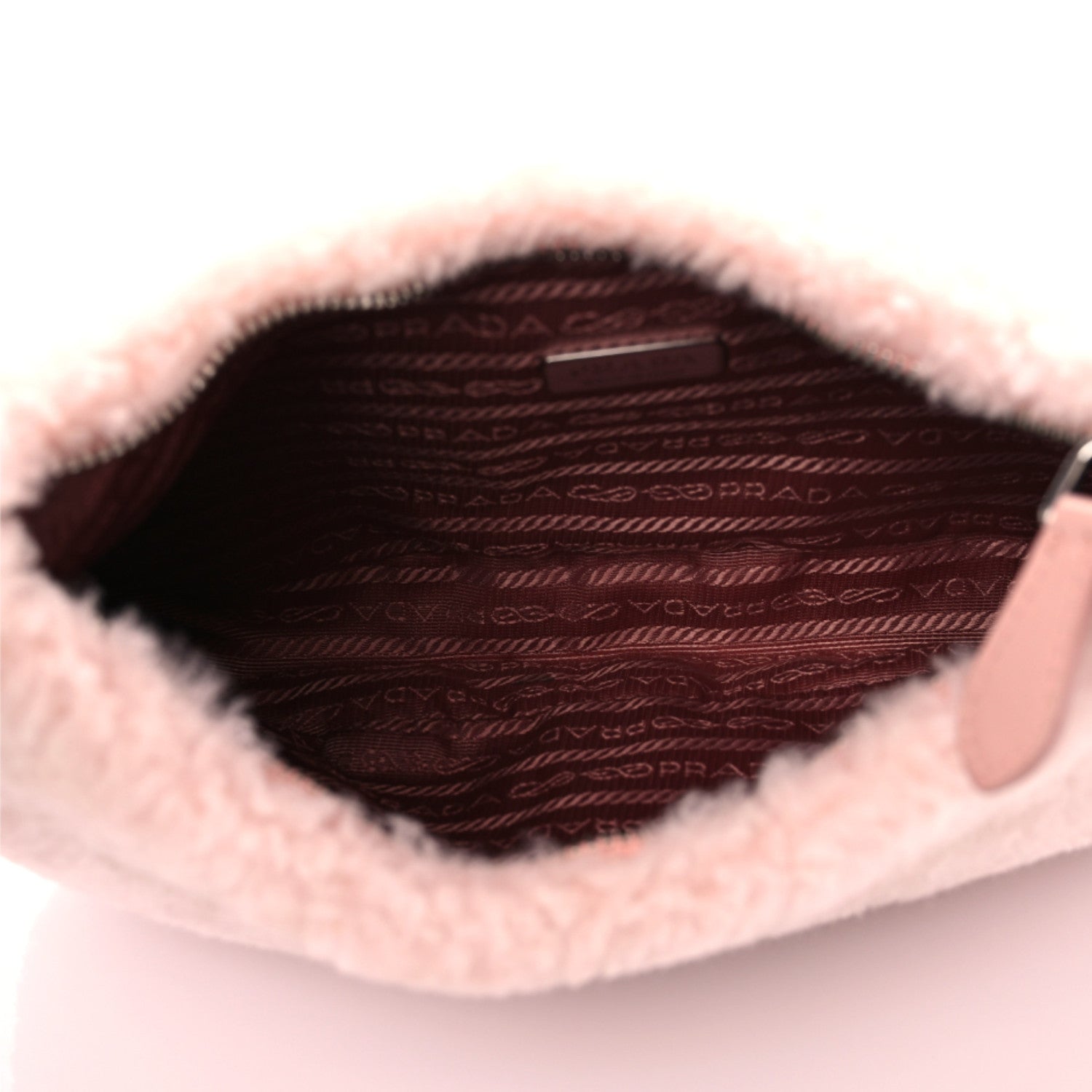 Prada Shearling Mini Re-Edition 2000 Bag Orchidea 5 of 9