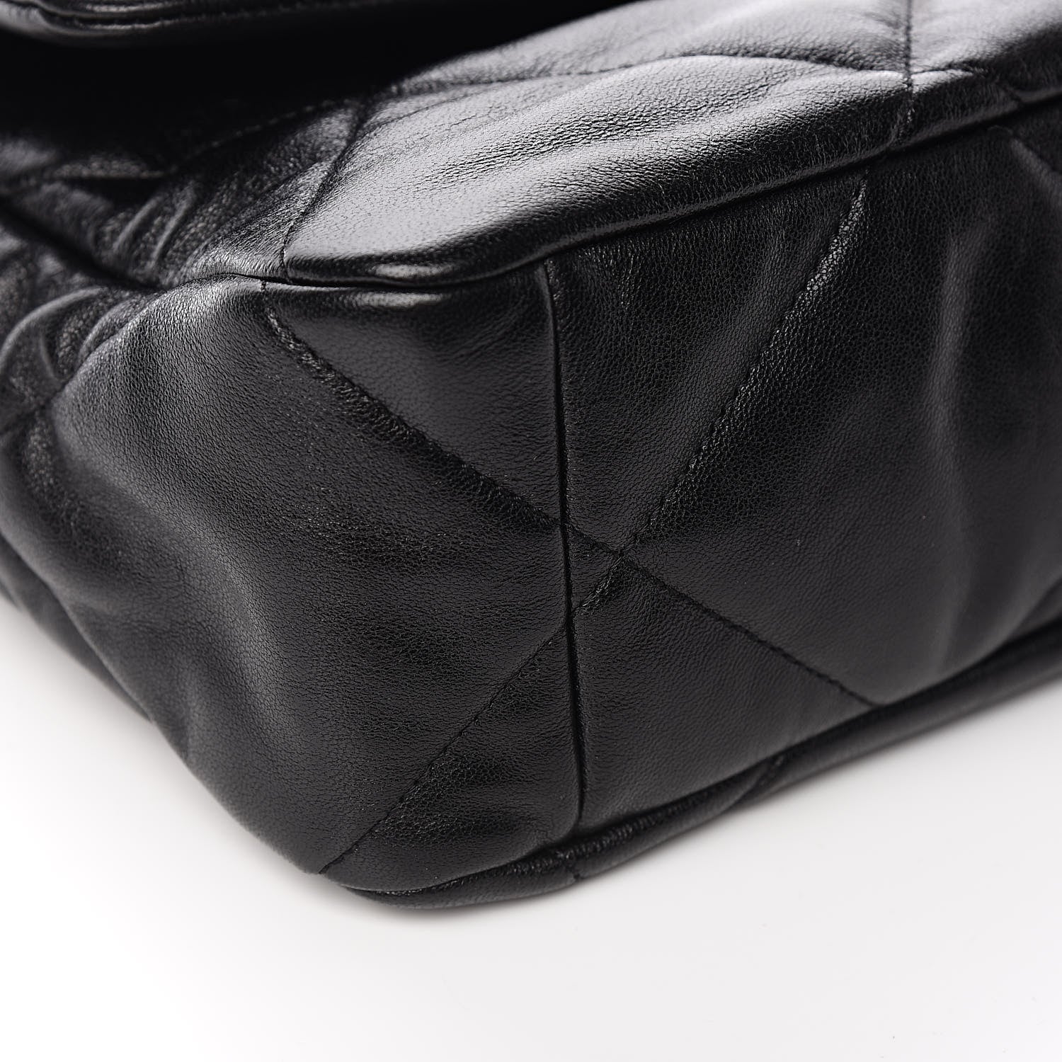 Chanel Goatskin Quilted Large 19 Flap Black 8 of 11