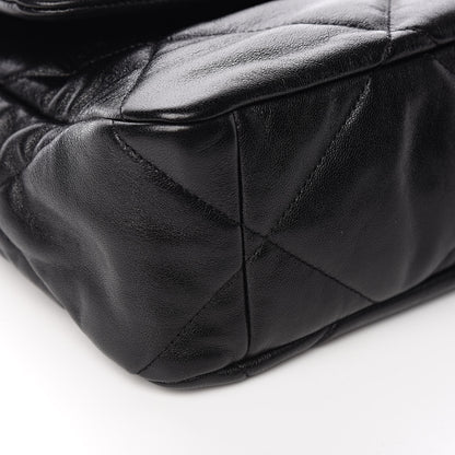 Chanel Goatskin Quilted Large 19 Flap Black 8 of 11