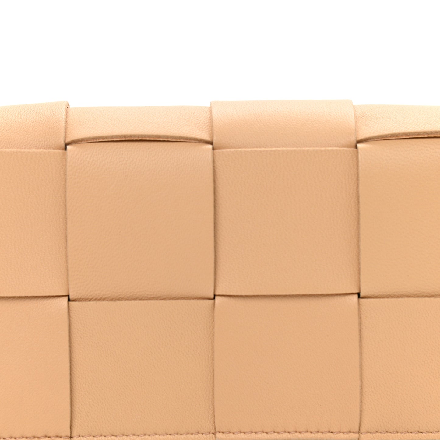 Lambskin Intreccio Cassette Belt Belt Bag Almond