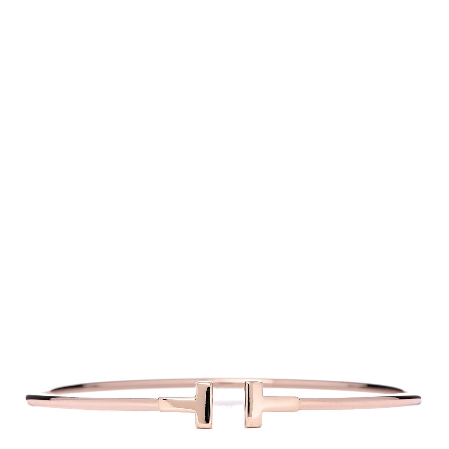 18K Rose Gold Narrow T Wire Bracelet