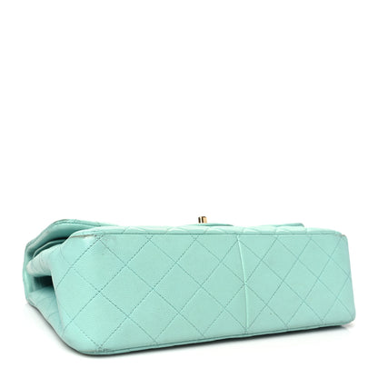 Chanel Caviar Quilted Jumbo Double Flap Light Green 4 of 16