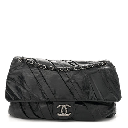 Chanel Glazed Calfskin Twisted Maxi Flap Black 1 of 13
