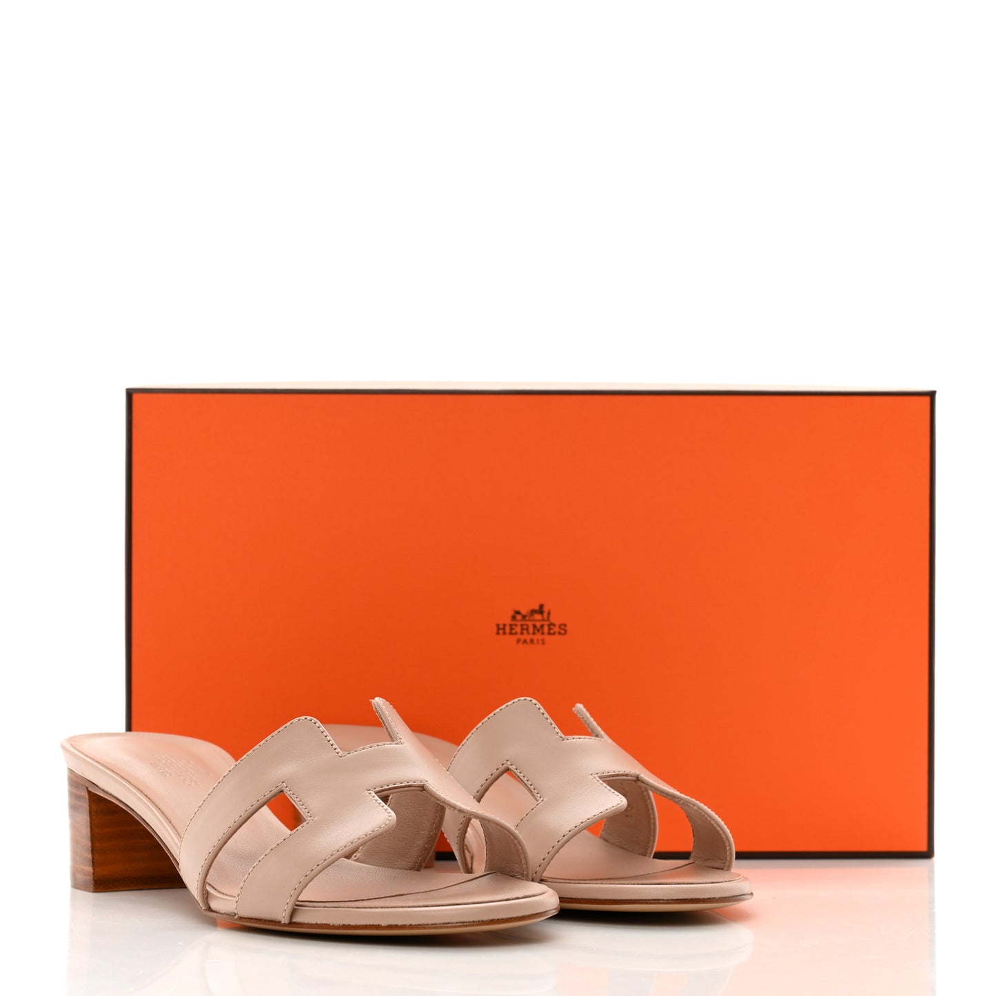 Calfskin Oasis Sandals 35 Beige Nude