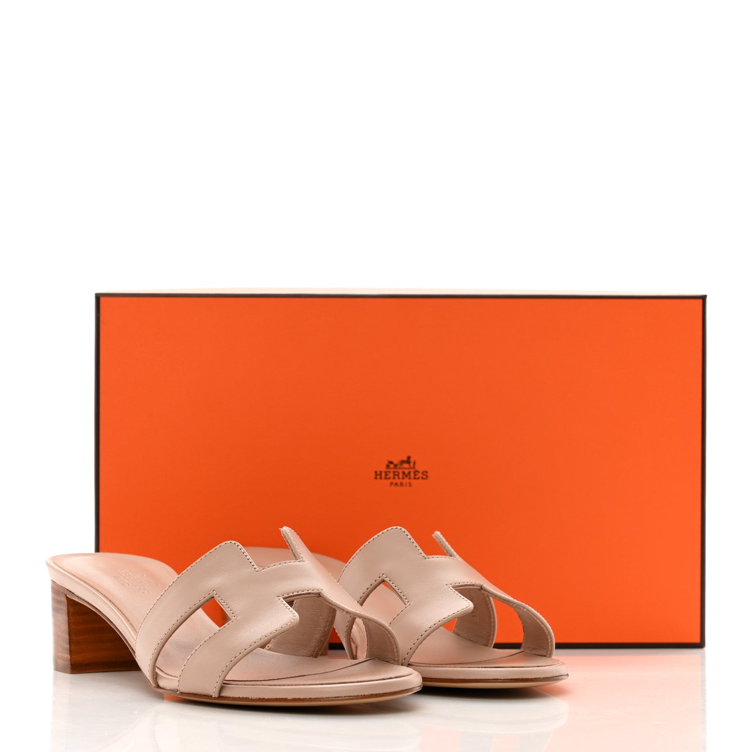 Hermes Calfskin Oasis Sandals 35 Beige Nude 9 of 9