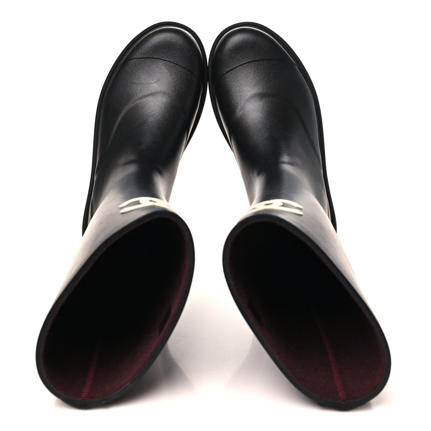 Chanel Caoutchouk CC High Boots 40 Black 2 of 9